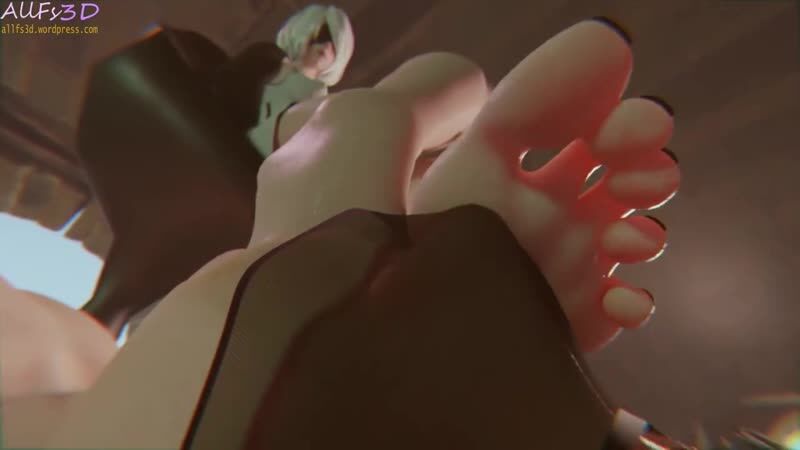 Android Yorha 2B Femdom Footjob Foot Fetish 3D Sex Porno Hentai