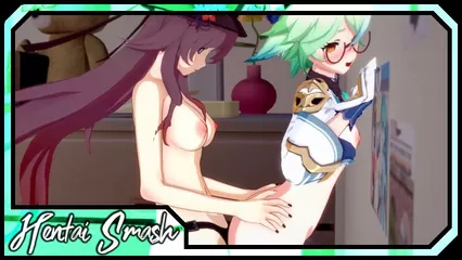 Lesbian Fucked Silly Hentai - Hu Tao fucks Sucrose hard with a strapon - Genshin Impact Lesbian Hentai  watch online or download