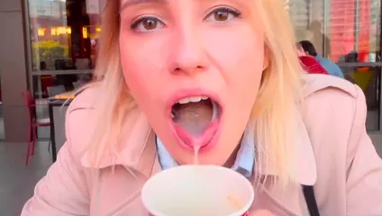 Food Porn Blowjob - Risky Blowjob with Cum in Mouth & Swallow - Public Agent Pickup Student to  Outdoor Sucking Kiss Cat watch online or download