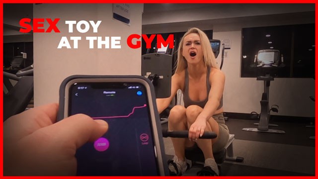 640px x 360px - Sexy Girl Working out with Remote Control Sex Toy in Public Gym watch  online or download