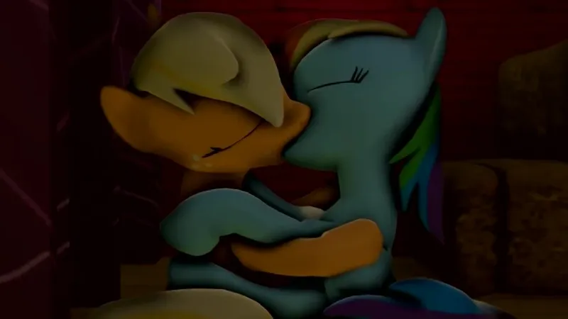 Pony Sex Rainbow Dash - Applejack and Rainbow Dash Kiss 18+ watch online or download