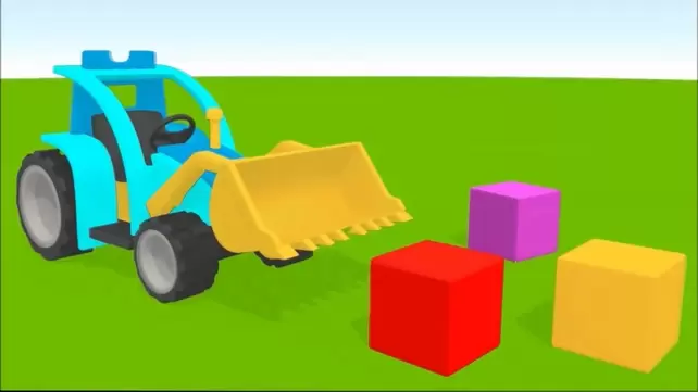 Синий трактор Раскраска Учим цвета Цветные машинки Развивающее видео Мультики про машинки