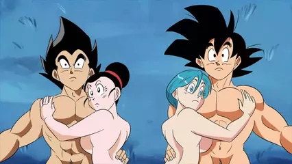 Dragon Ball Bulma Xxx - Bulma Briefs x Gogeta & Chichi x Son Goku - riding; creampie; orgasm; big  boobs; 3D sex porno hentai; [Dragon Ball Z] watch online or download