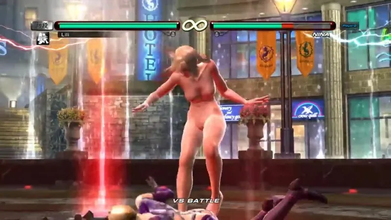 Tekken 6 Nude Mod Lili VS Nina watch online or download