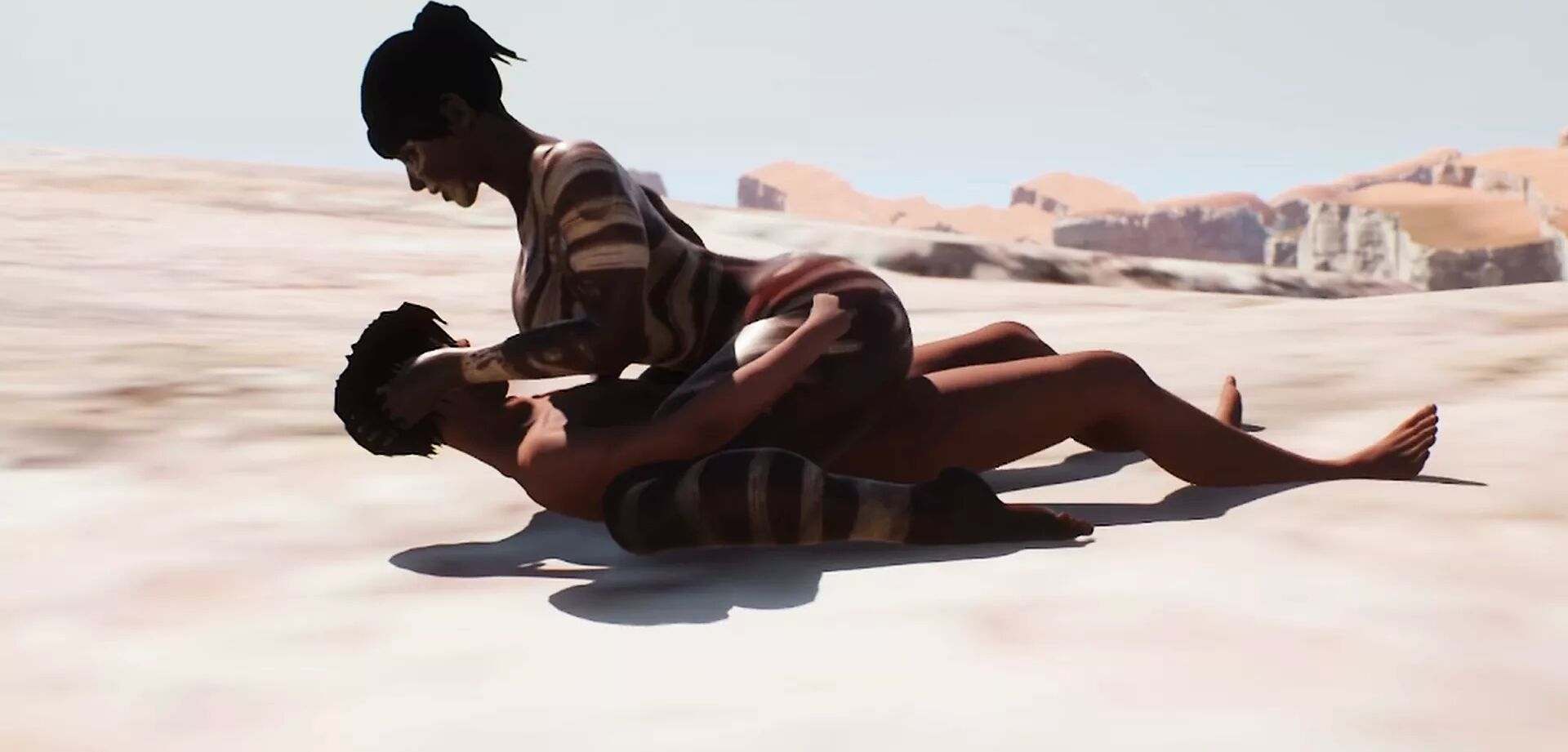 Buff Tribal Woman gets Creampie from Tourist - 3D Animation watch online or  download