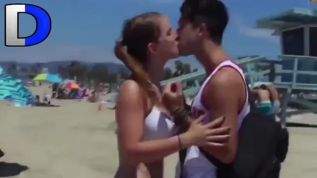Wife Kissing Stranger Porn - Kissing strangers prank Porn Videos watch online or download