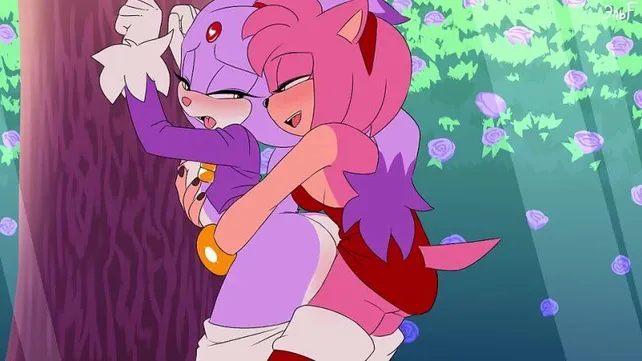 Sonic Trap Porn - Amy Rose x Blaze the Cat 18+ watch online or download