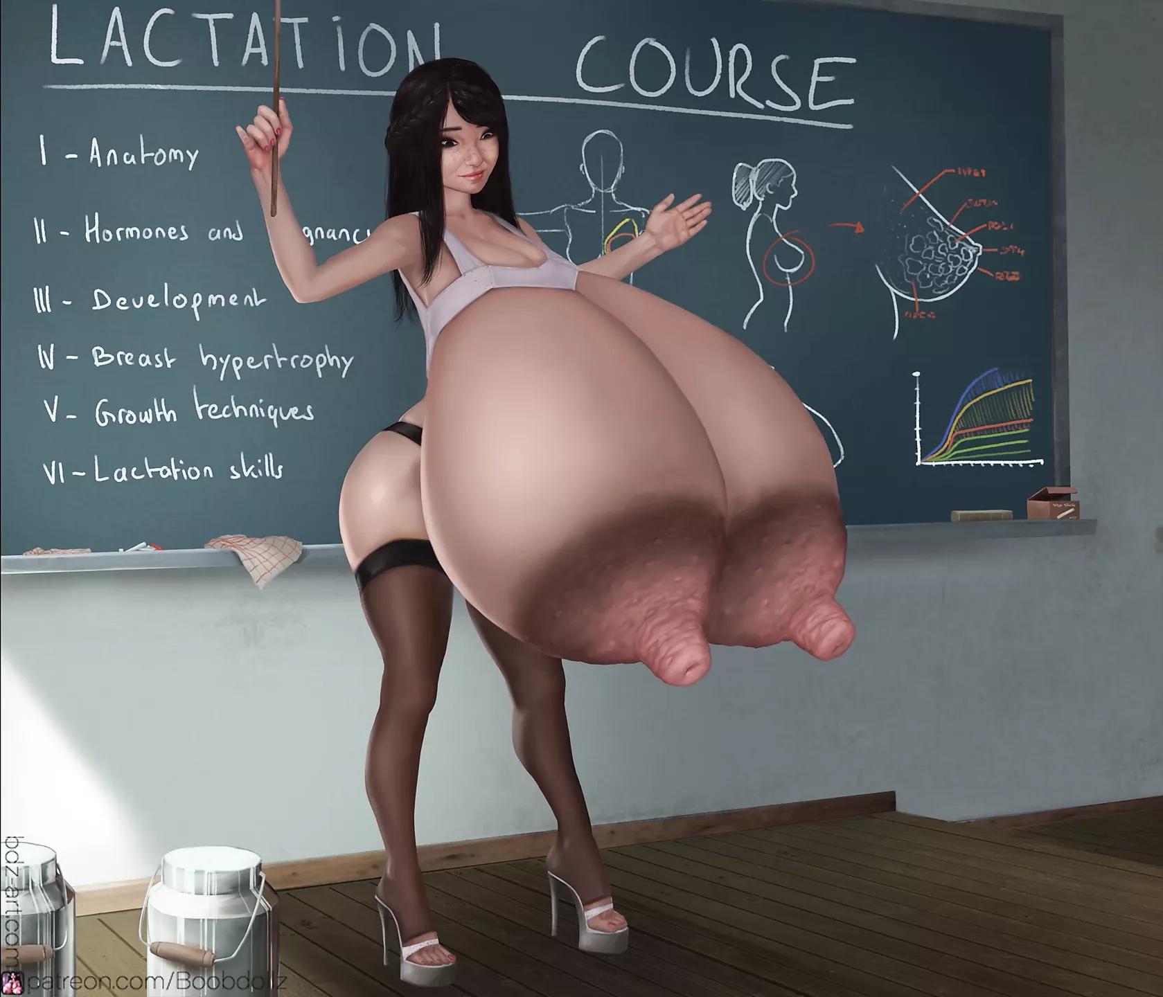 Tits Milking Inflation Porn - Lactation Course Breast Expansion watch online or download