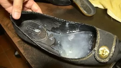 Flat Cumshot - Massive Cum Load on Coach Flat Shoes watch online or download