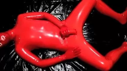432px x 240px - Red on Black - Latex Rubber Catsuit watch online or download