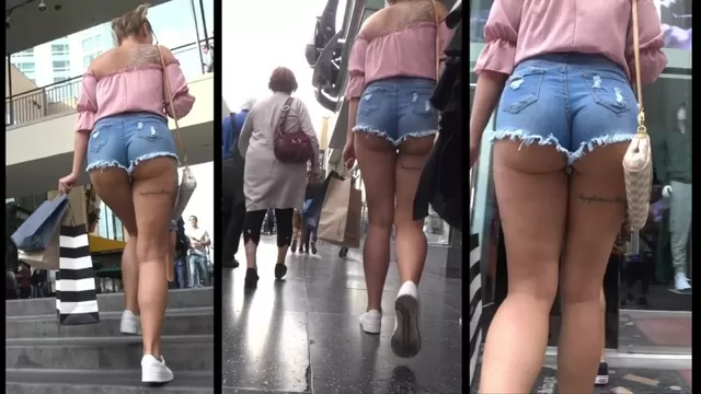 Cheeky Girl Candid Bubble Ass In Shorts â€“ Sexy Candid Girls watch online or  download